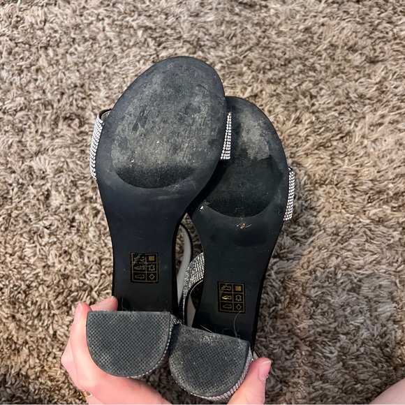 Jeffrey Campbell Lindsay Ankle Strap Sandal
Black satin and rhinestones - Picture 6 of 7